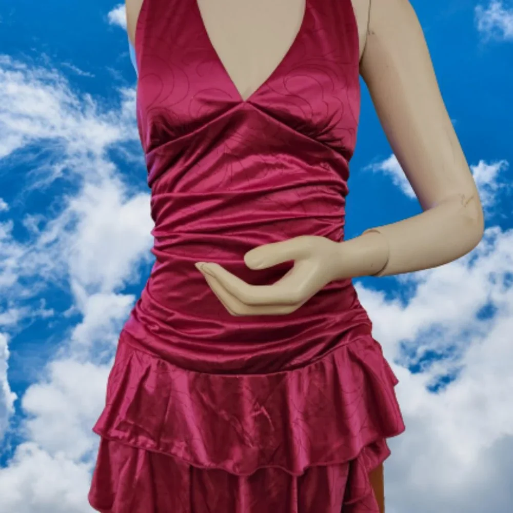 Ruby Rox pink satiny dress gorgeous